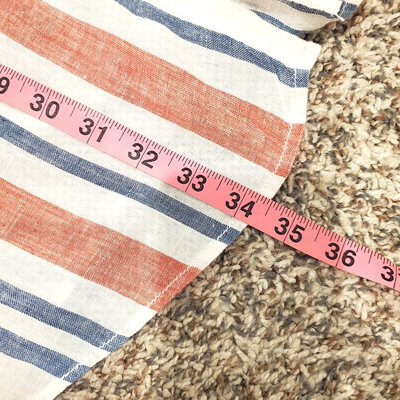 ARTISAN NY | 100% Linen Long Sleeve Striped Button Down Shirt Size M - Picture 12 of 12